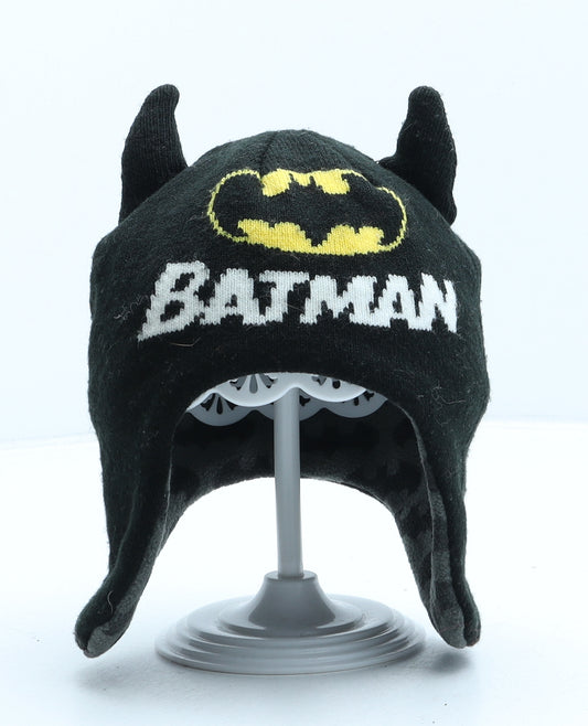 Early Days Boys Black Acrylic Bonnet One Size - Batman