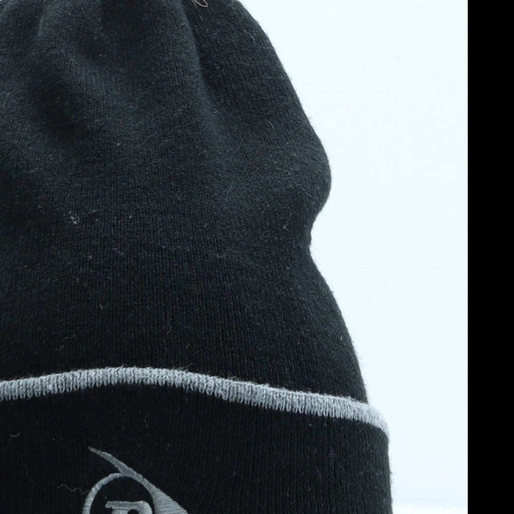 Dunlop Mens Black Acrylic Beanie One Size