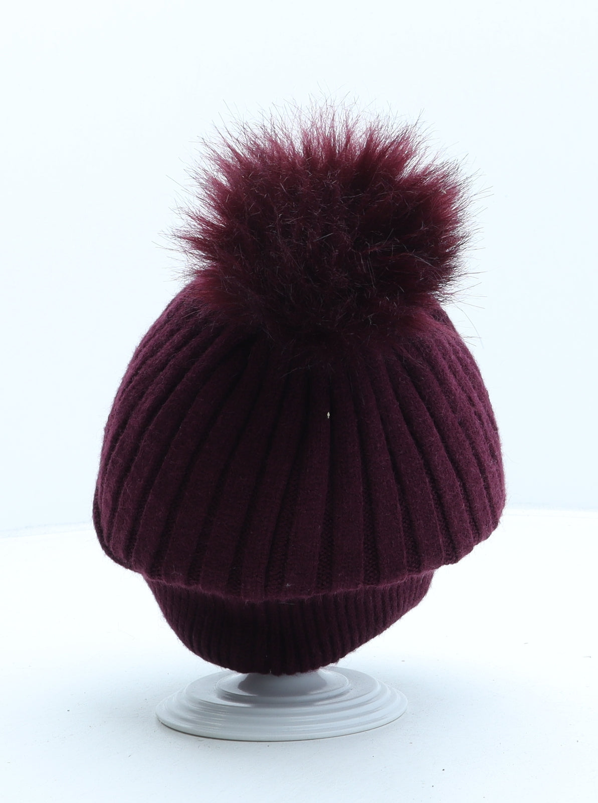 Primark Girls Purple Viscose Bobble Hat One Size