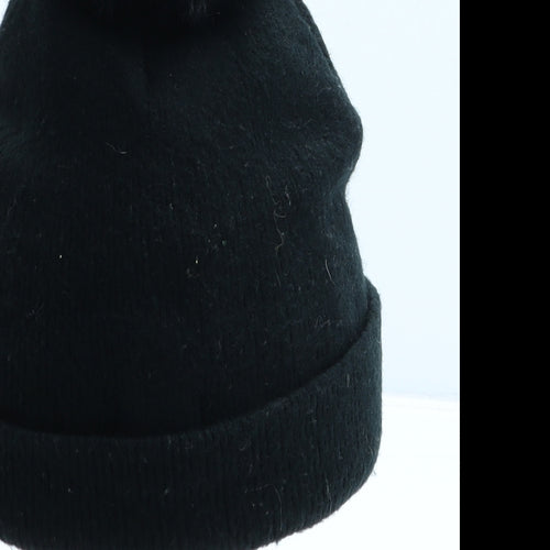 River Island Girls Black Acrylic Bobble Hat One Size