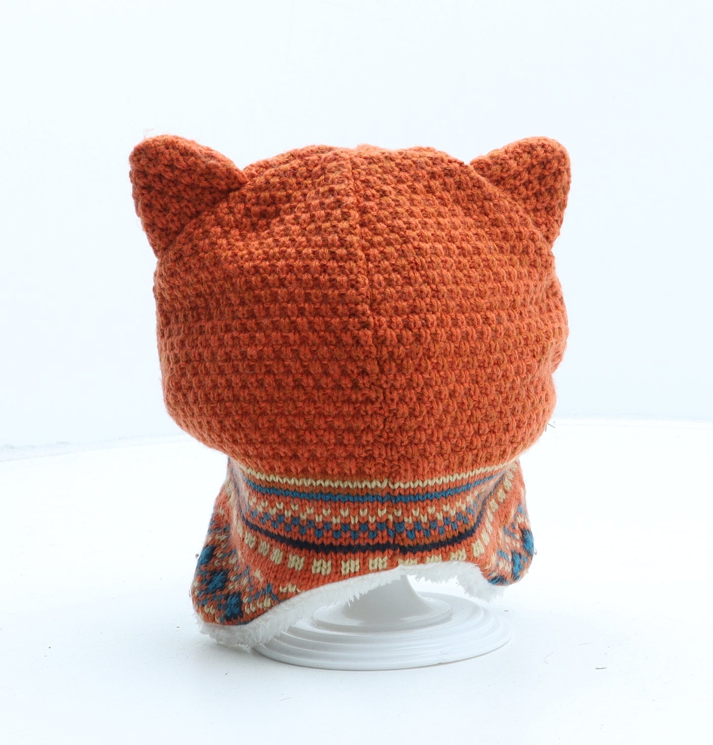 Nutmeg Boys Orange Acrylic Bonnet One Size - Fox