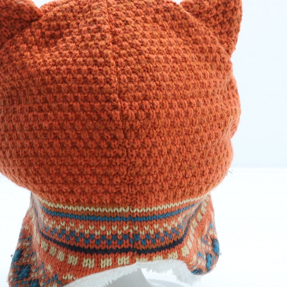 Nutmeg Boys Orange Acrylic Bonnet One Size - Fox