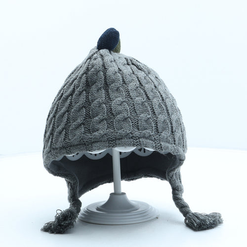 George Boys Grey Acrylic Bonnet One Size - Dinosaur