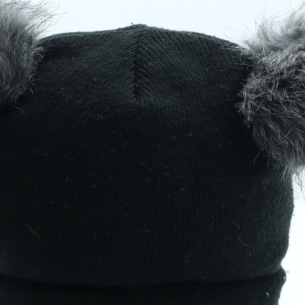 New Look Womens Black Acrylic Bobble Hat One Size