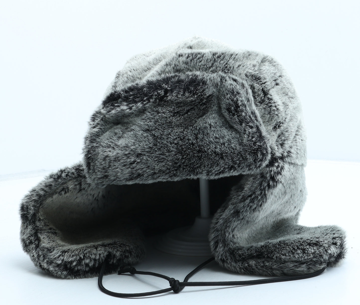Gap Mens Grey Acrylic Trapper Hat Size M - Faux Fur