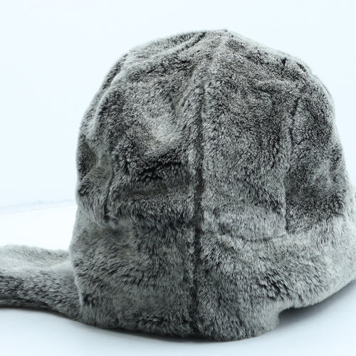 Gap Mens Grey Acrylic Trapper Hat Size M - Faux Fur
