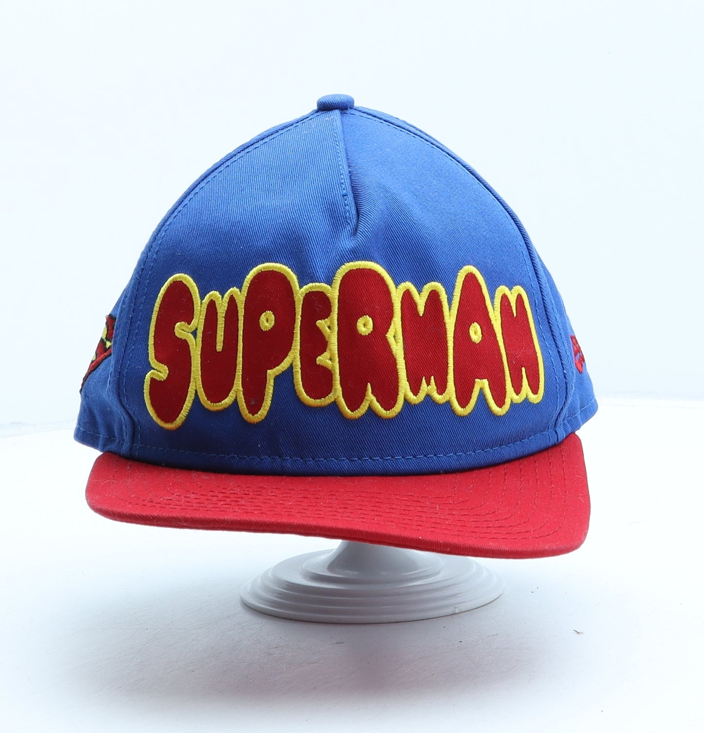 New Era Mens Blue Cotton Snapback Size S - Superman