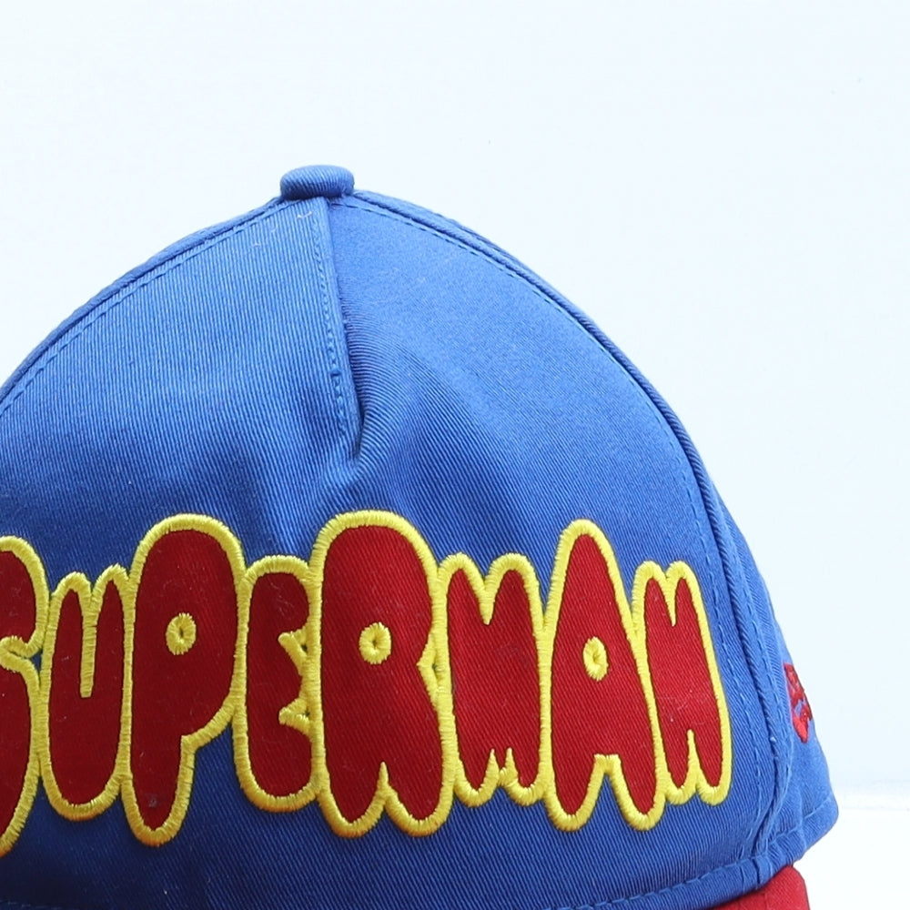 New Era Mens Blue Cotton Snapback Size S - Superman