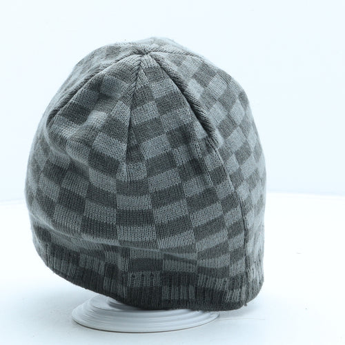 Surfanic Mens Grey Check Acrylic Skull Cap One Size