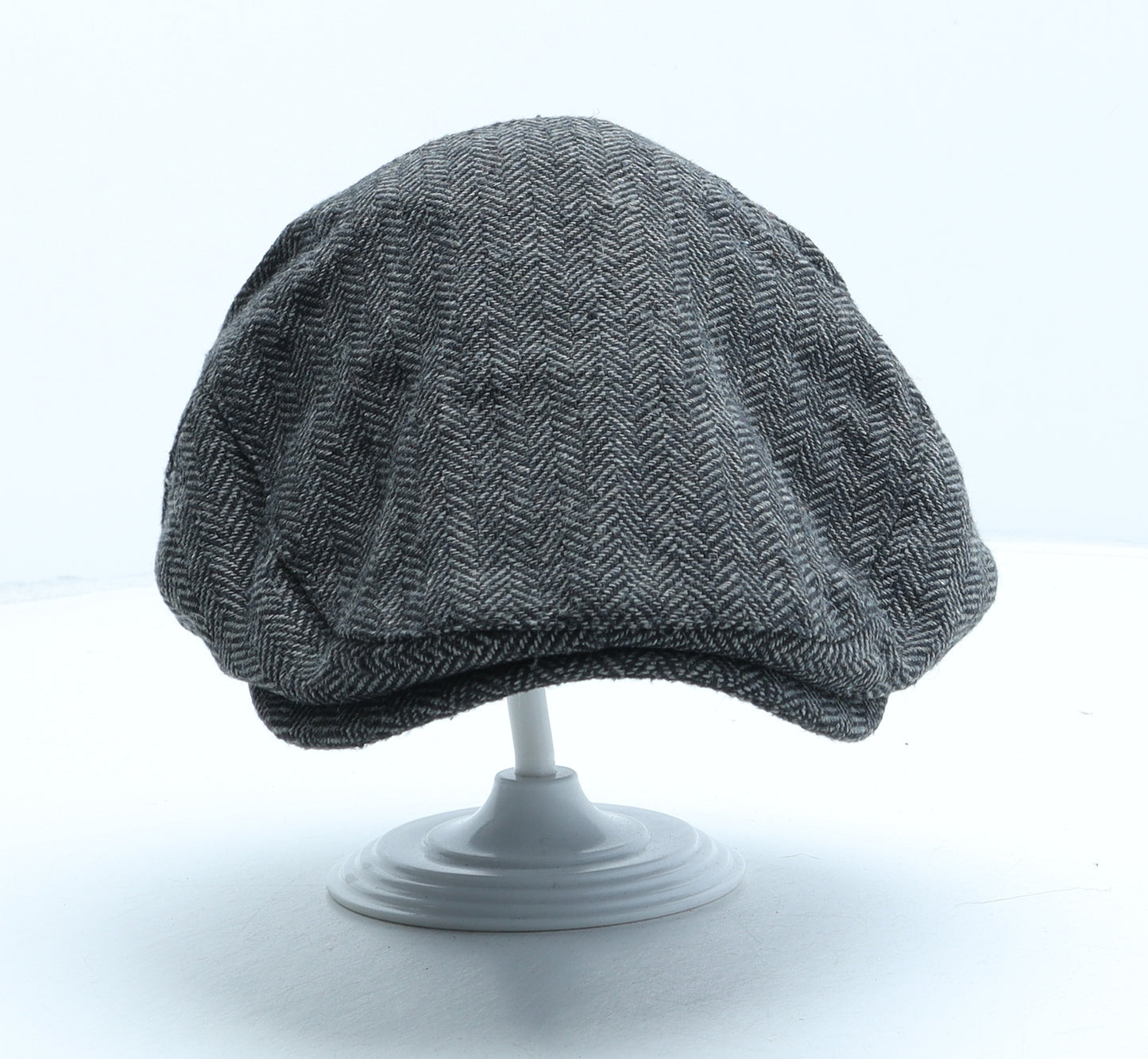 Preworn Mens Grey Polyester Flat Cap Size L