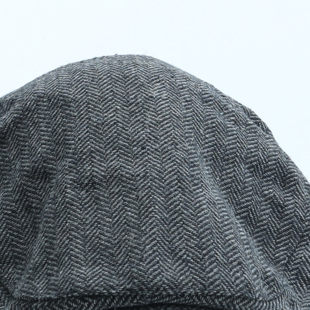 Preworn Mens Grey Polyester Flat Cap Size L