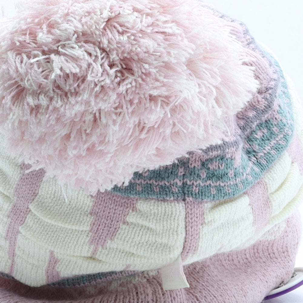 Robin Ruth Womens Pink Acrylic Bonnet One Size