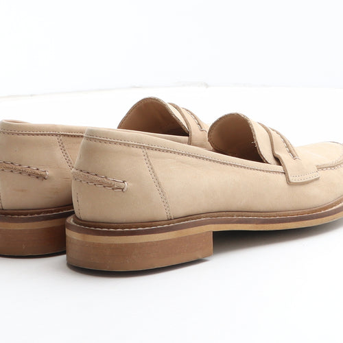 Bata Womens Beige Leather Loafer Casual UK 3.5 36
