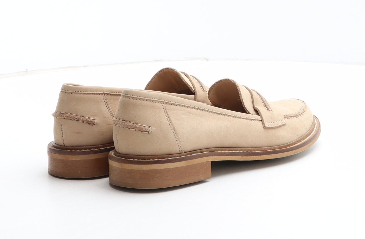Bata Womens Beige Leather Loafer Casual UK 3.5 36
