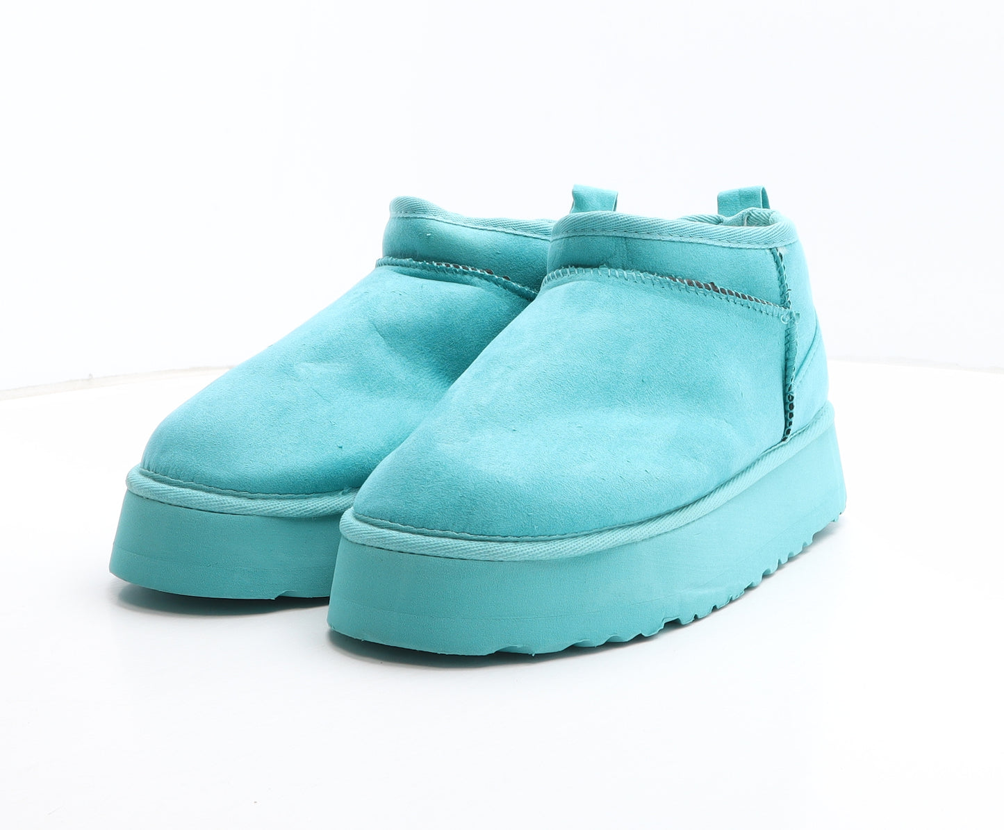 Preworn Womens Blue Polyester Shearling Style Boot UK 6 39