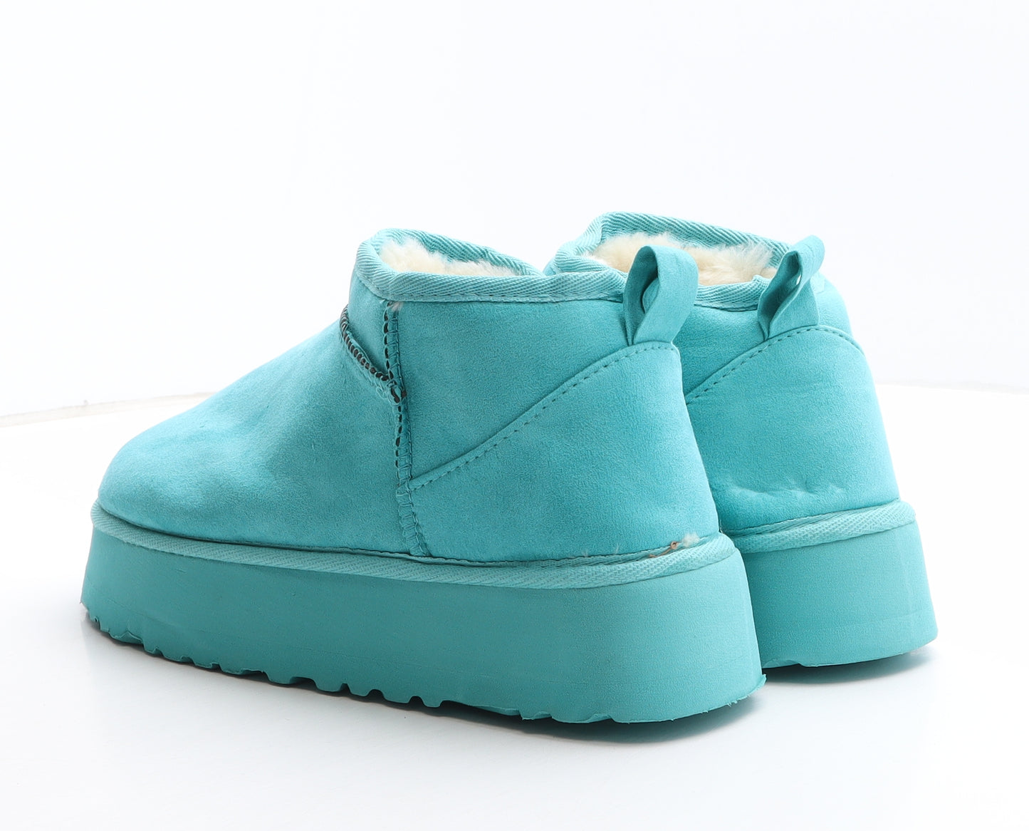 Preworn Womens Blue Polyester Shearling Style Boot UK 6 39