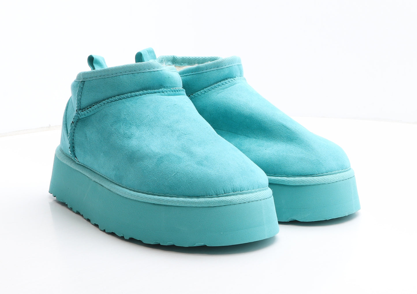 Preworn Womens Blue Polyester Shearling Style Boot UK 6 39