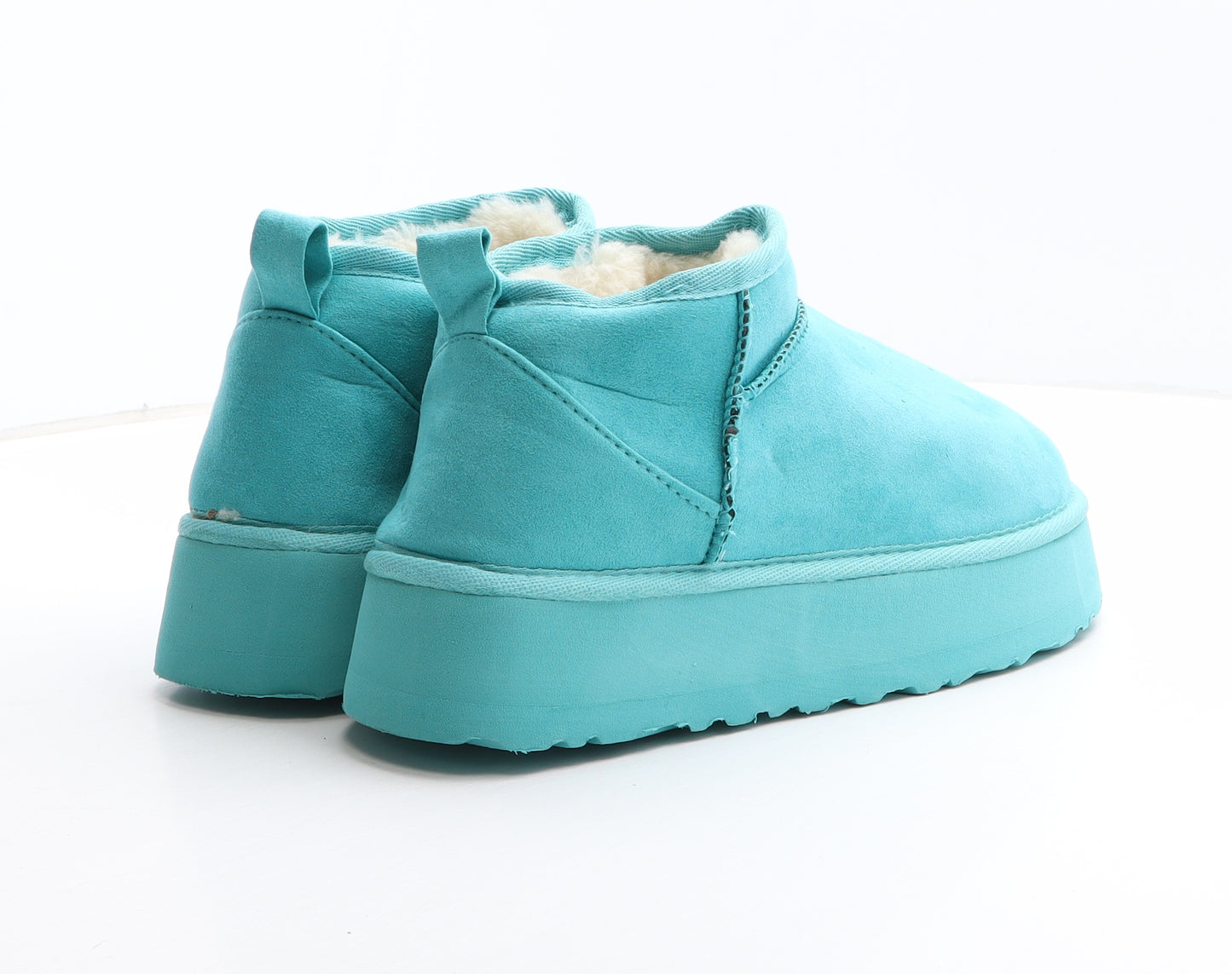 Preworn Womens Blue Polyester Shearling Style Boot UK 6 39