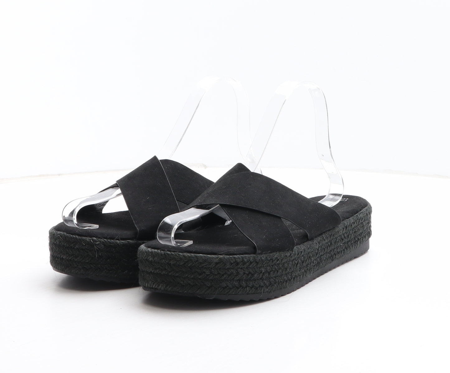 Primark Womens Black Polyester Espadrille Sandal UK 7 40
