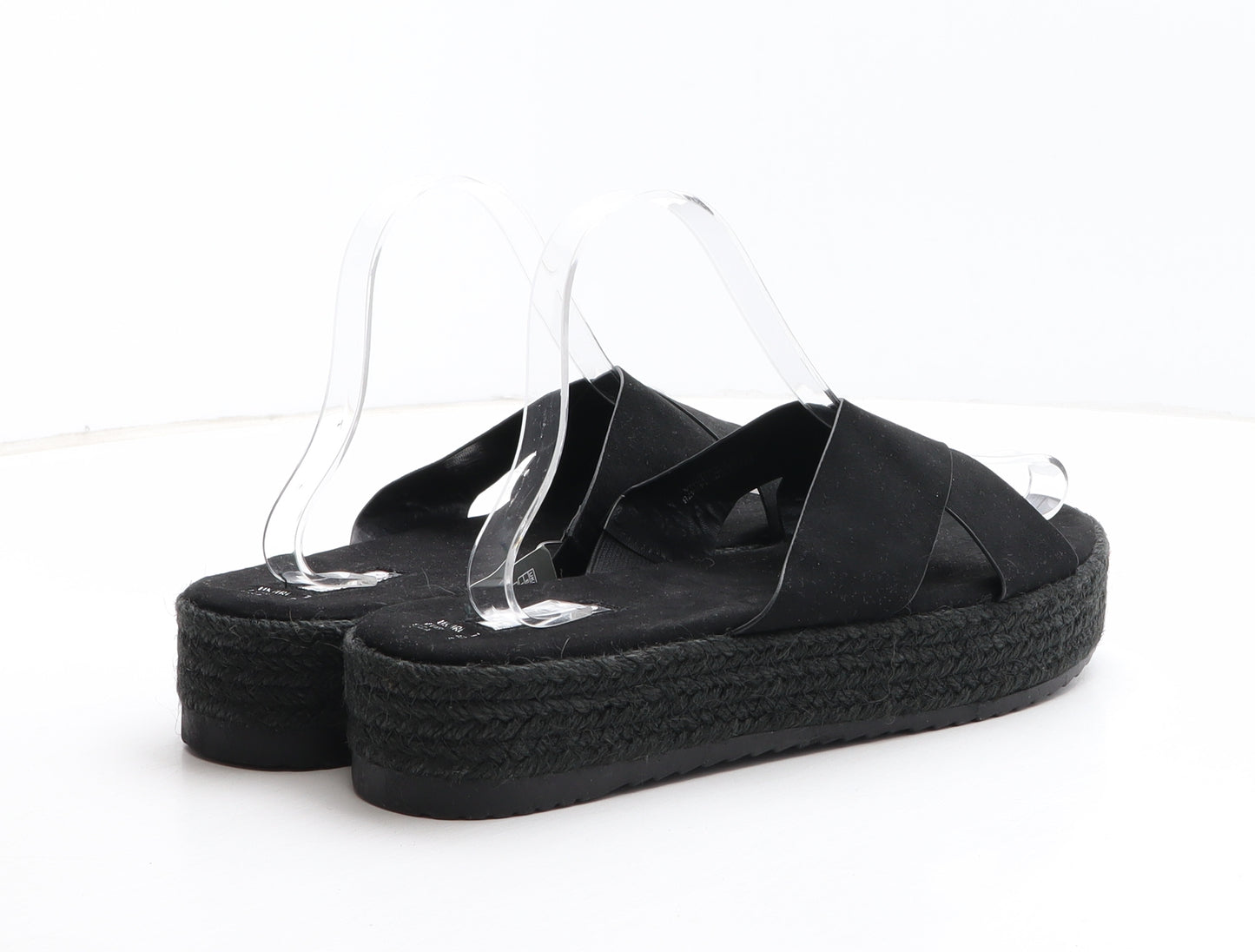 Primark Womens Black Polyester Espadrille Sandal UK 7 40