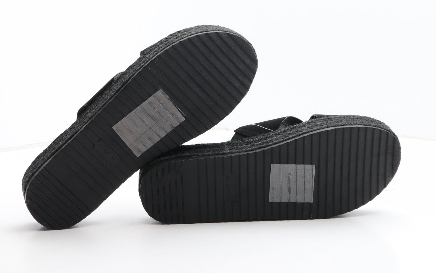 Primark Womens Black Polyester Espadrille Sandal UK 7 40