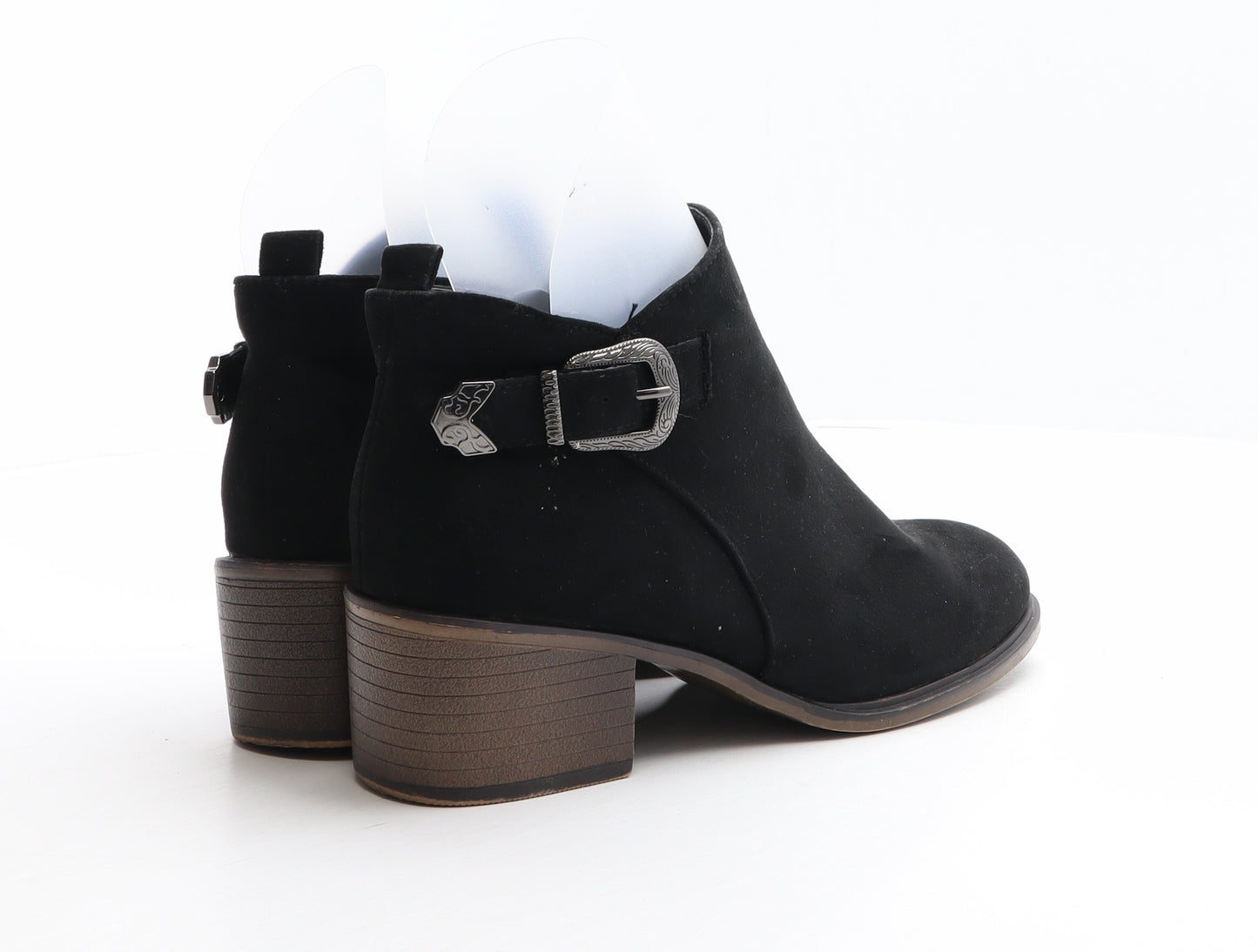TU Womens Black Polyester Biker Boot UK 6