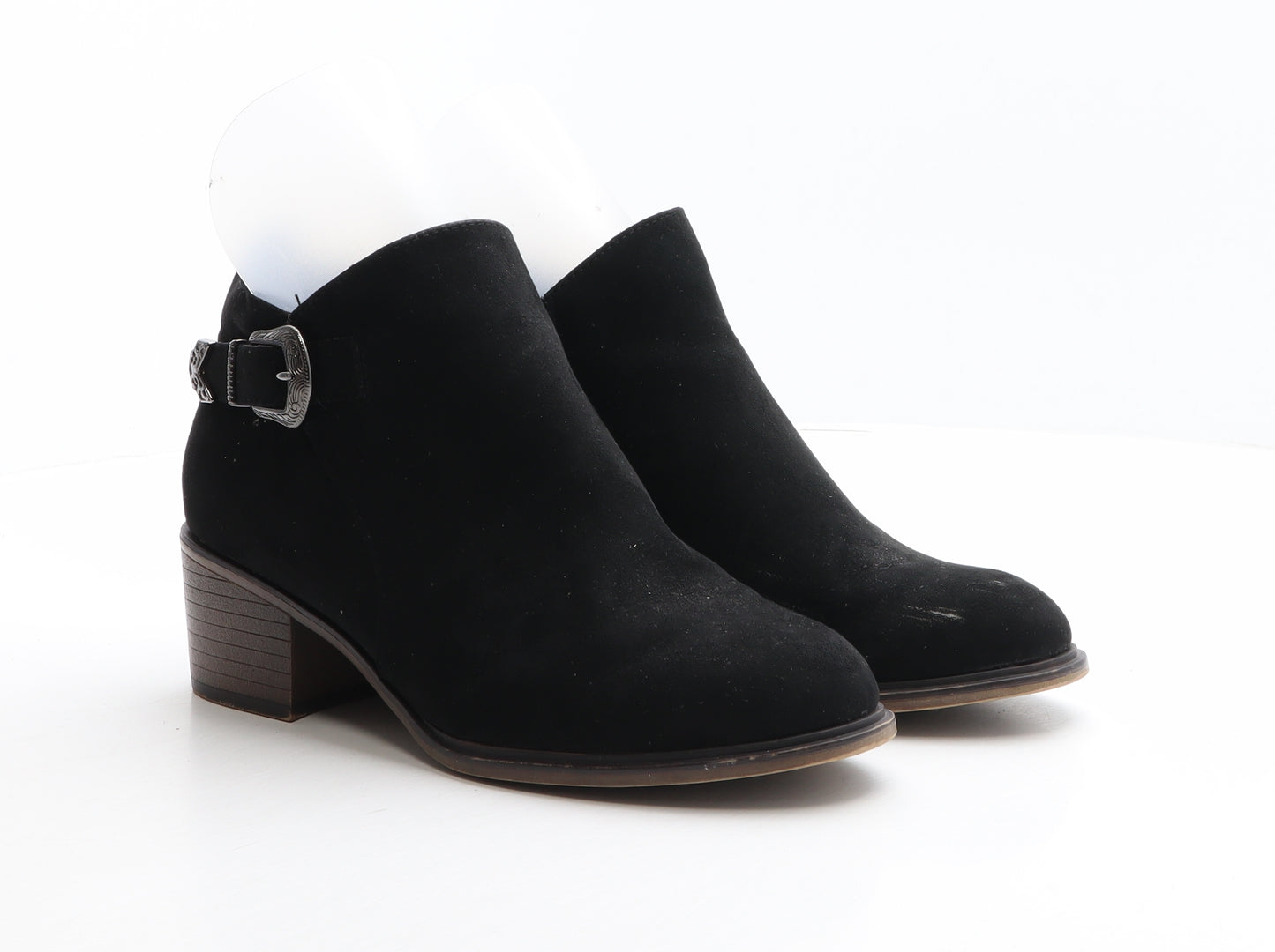 TU Womens Black Polyester Biker Boot UK 6