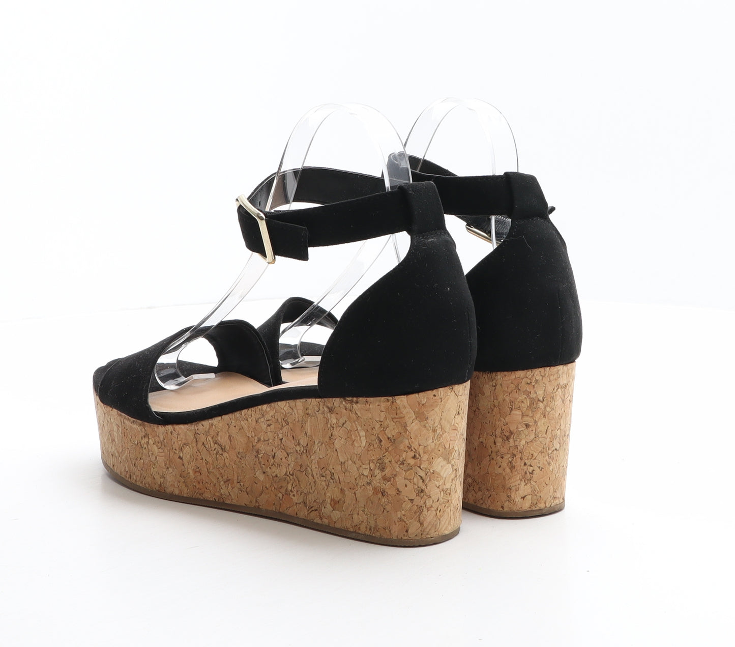 New Look Womens Black Polyester Platform Heel UK 5 38