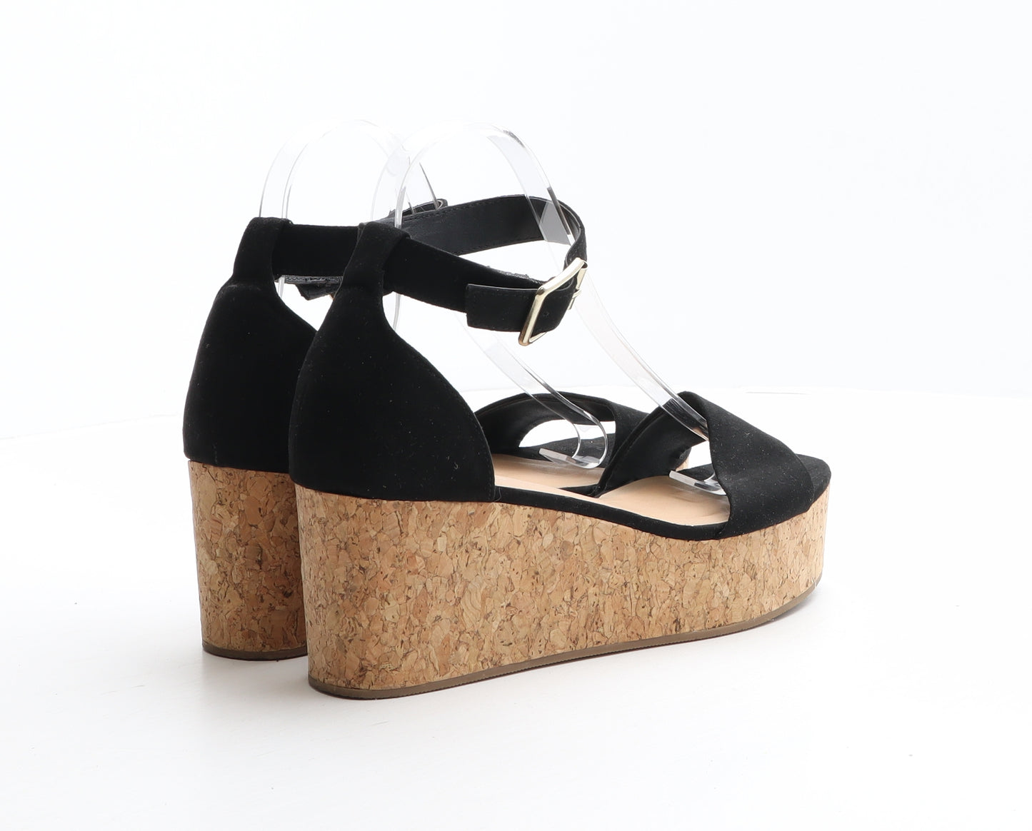 New Look Womens Black Polyester Platform Heel UK 5 38