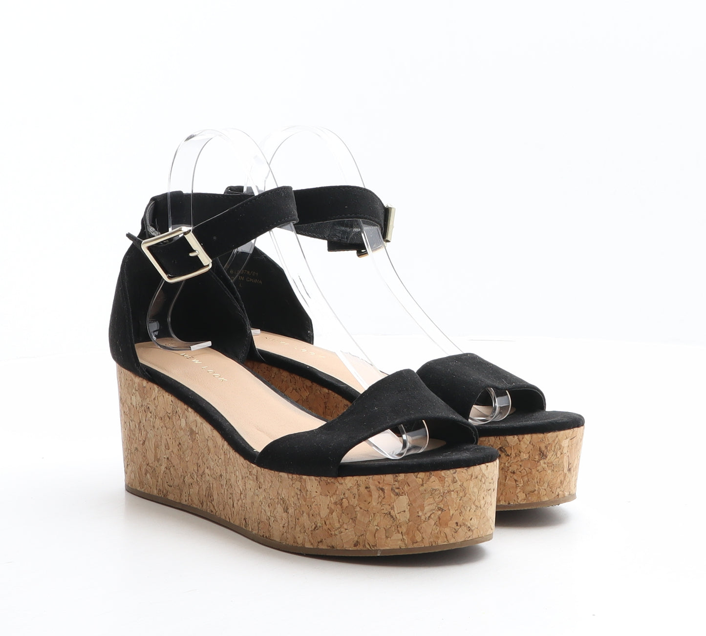 New Look Womens Black Polyester Platform Heel UK 5 38