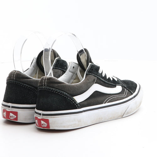 VANS Girls Black Fabric Trainer UK 2.5 34