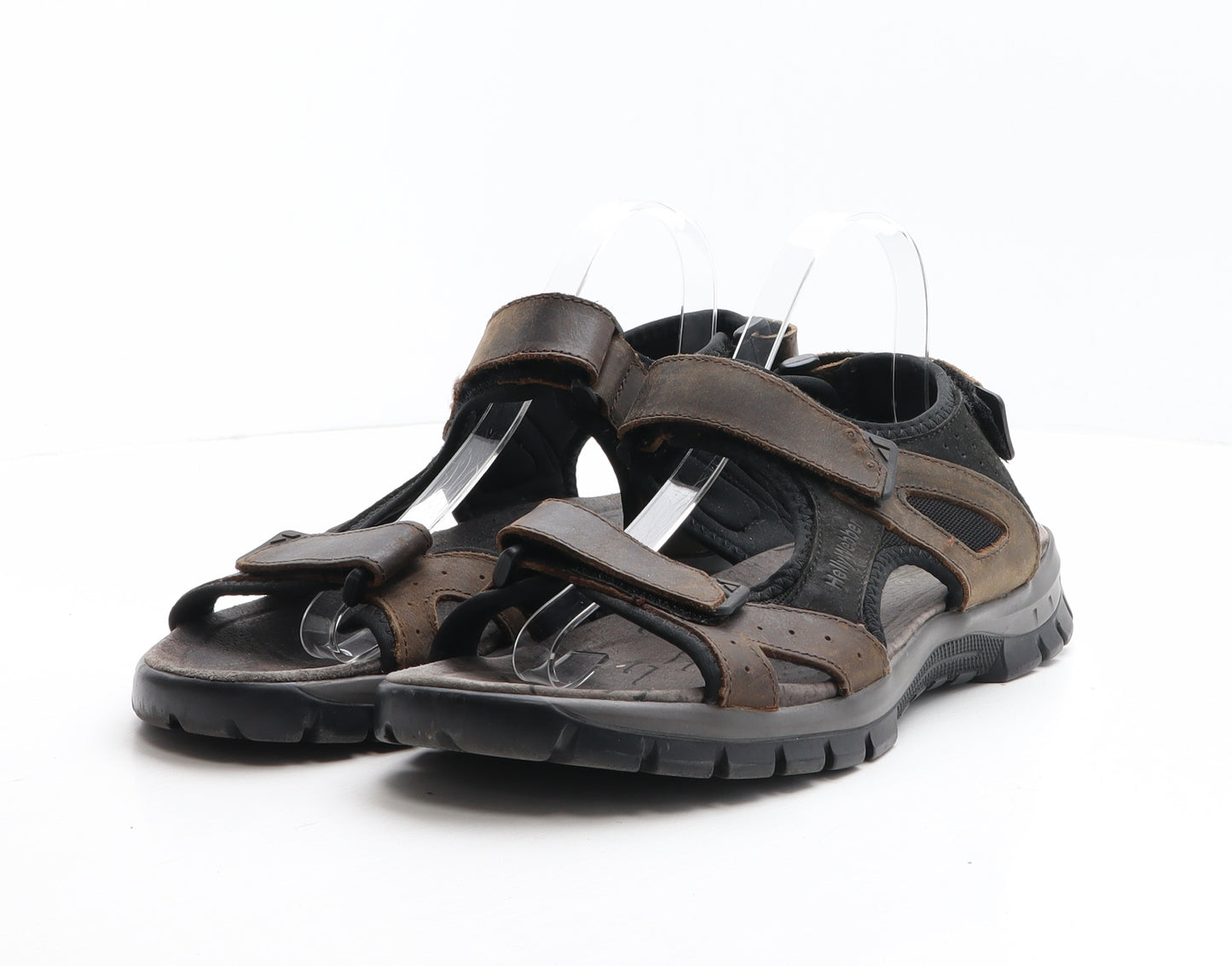 Helly Webber Mens Brown Leather Slip On Sandal UK 43 – Preworn