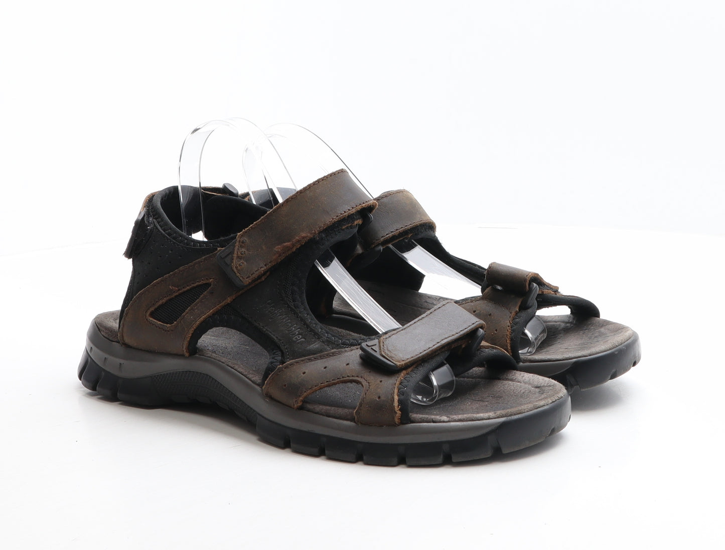 Helly Webber Mens Brown Leather Slip On Sandal UK 9 43