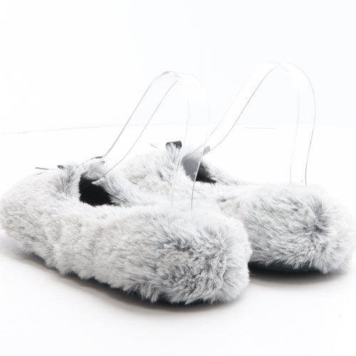 Pep&Co Womens Grey Polyester Slip On Slipper UK 36