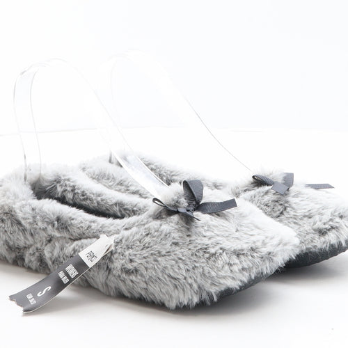 Pep&Co Womens Grey Polyester Slip On Slipper UK 36