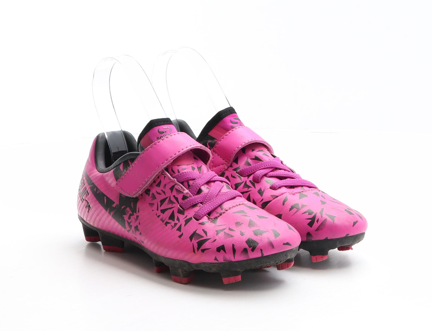 Sondico Girls Pink Geometric Synthetic Trainer UK 1 33