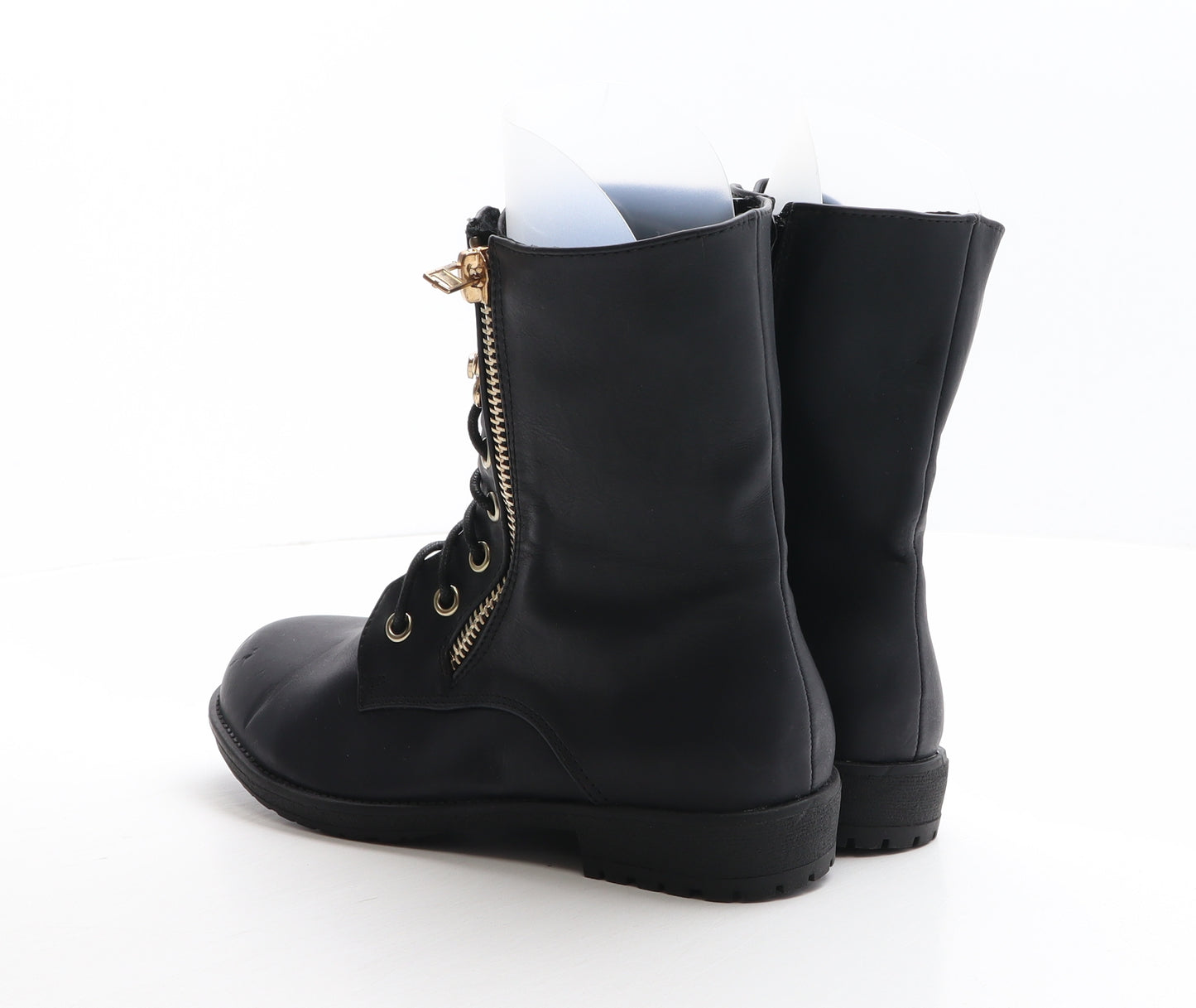 Bestelle Womens Black Synthetic Combat Boot UK 5 38