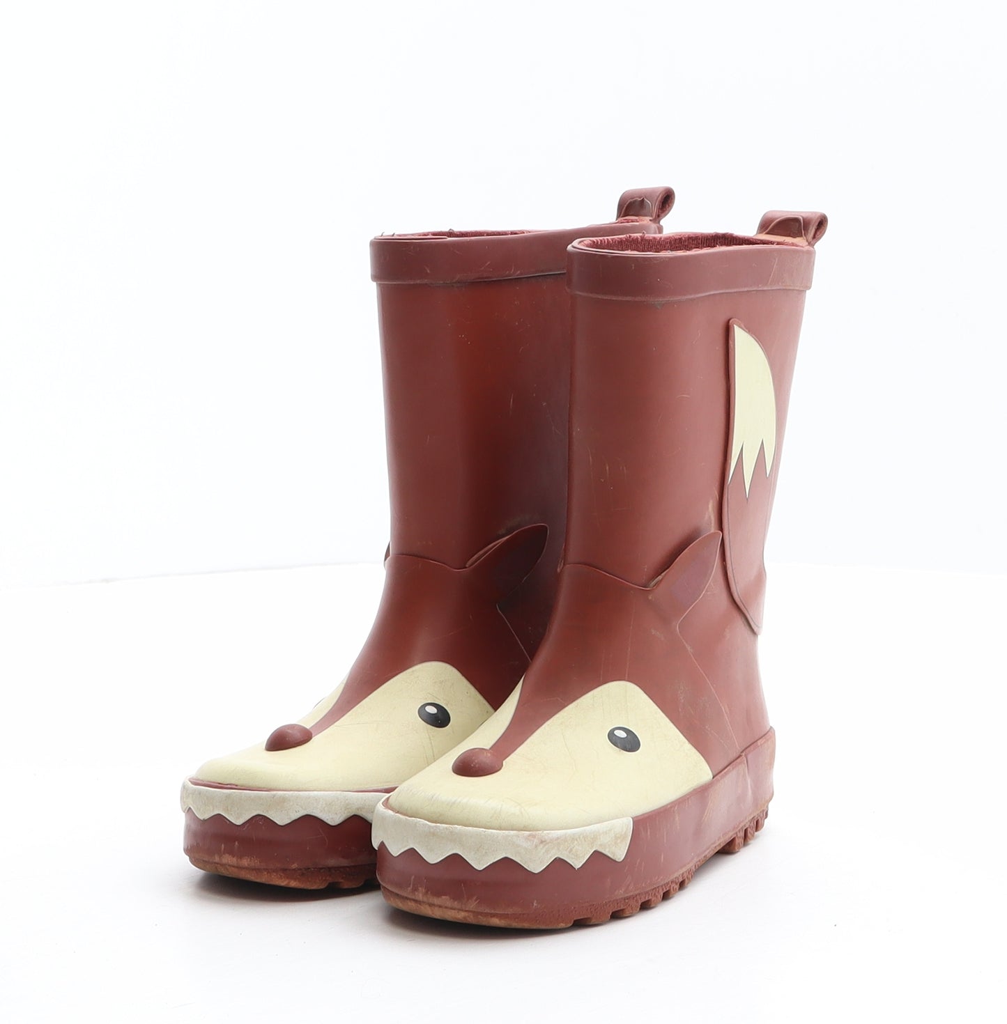 George Girls Brown Synthetic Wellies Boot UK 7 24 - Fox Design
