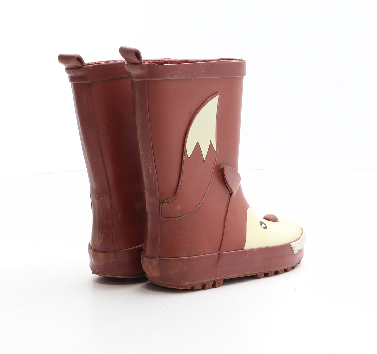 George Girls Brown Synthetic Wellies Boot UK 7 24 - Fox Design