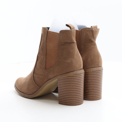 Papaya Womens Brown Polyester Chelsea Boot UK 3 36