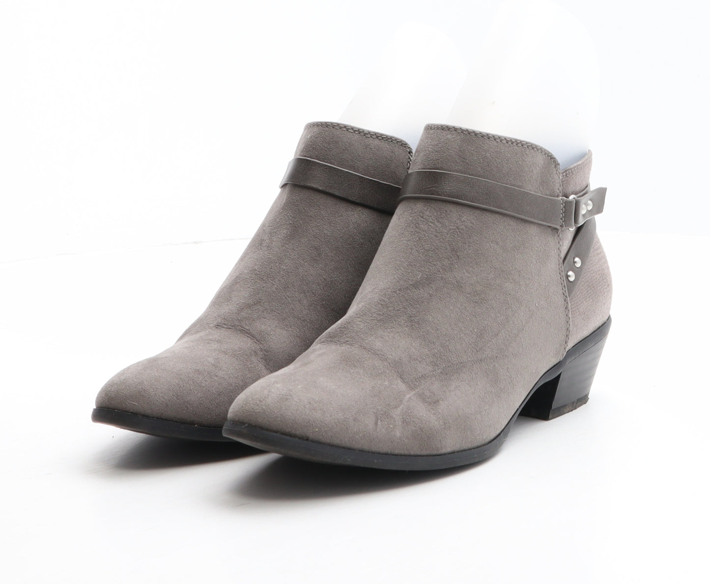 Roberto Vianni Womens Grey Polyester Bootie Boot UK 4 37