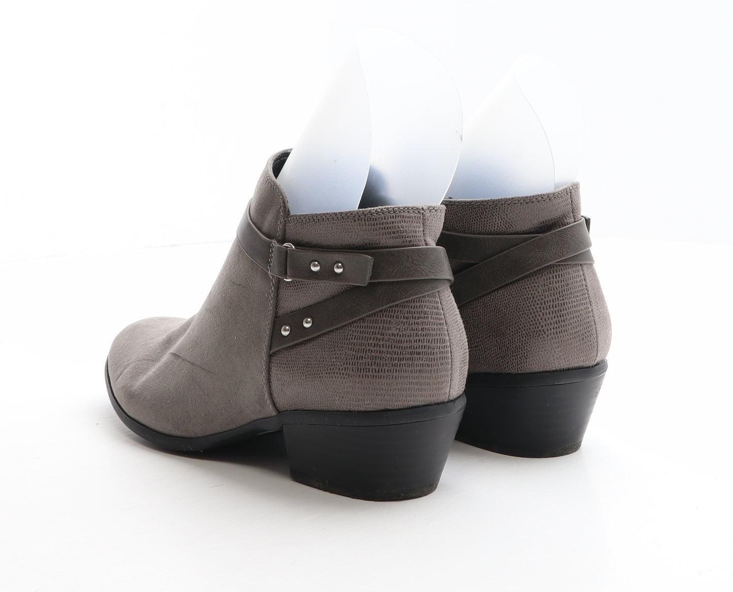 Roberto Vianni Womens Grey Polyester Bootie Boot UK 4 37