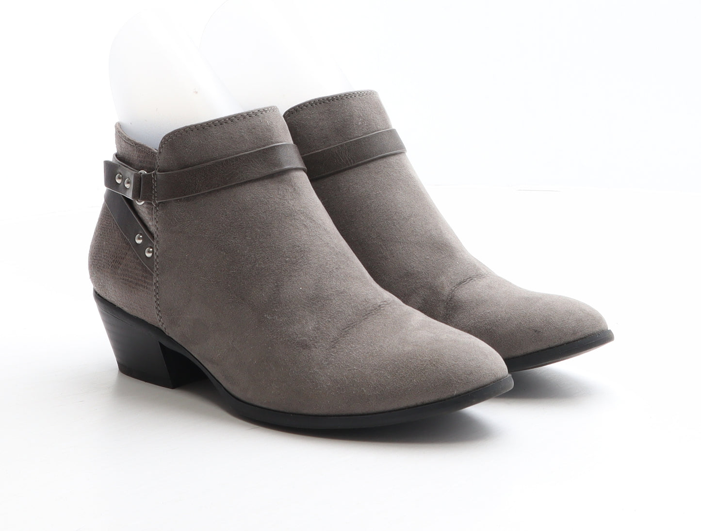 Roberto Vianni Womens Grey Polyester Bootie Boot UK 4 37