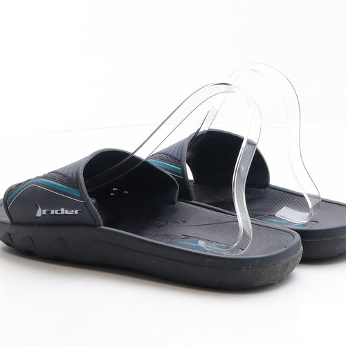 Rider Mens Blue Geometric Synthetic Slider Sandal UK 9 43