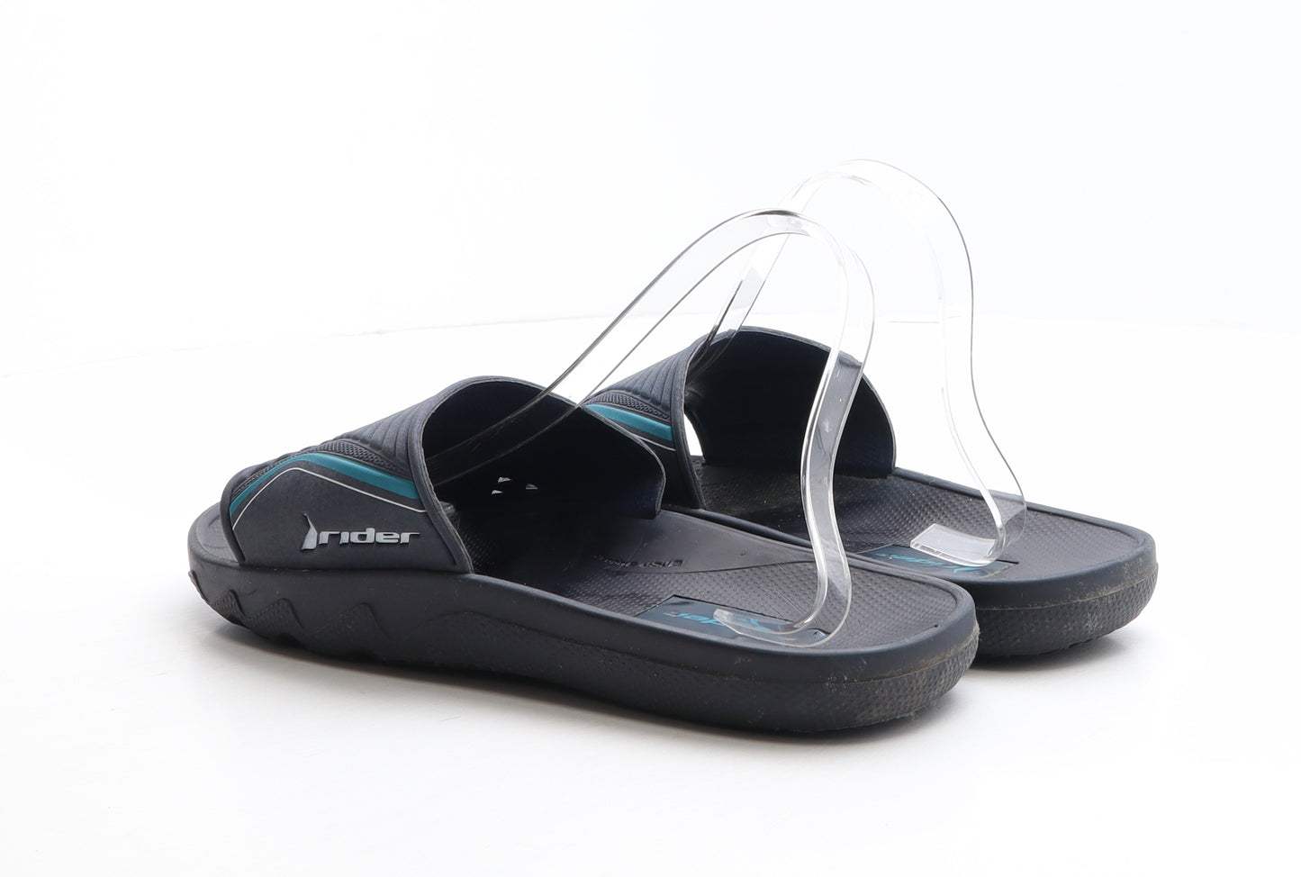 Rider Mens Blue Geometric Synthetic Slider Sandal UK 9 43