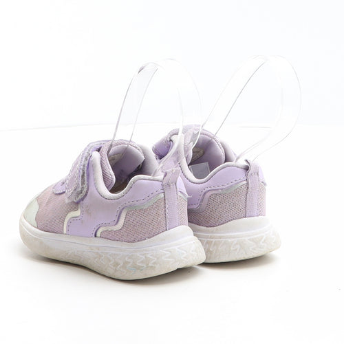 George Girls Purple Synthetic Trainer UK 5 22