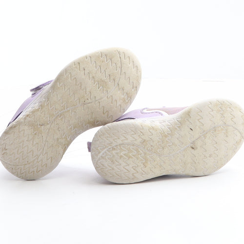 George Girls Purple Synthetic Trainer UK 5 22