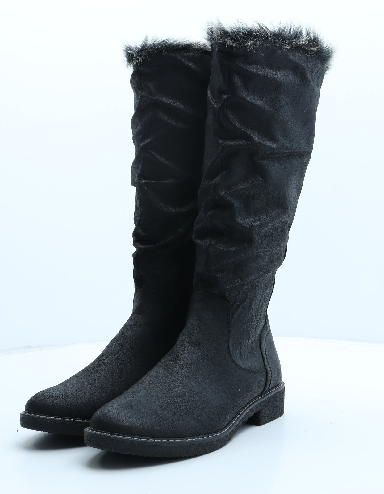 Avenue Womens Black Synthetic Bootie Boot UK 6