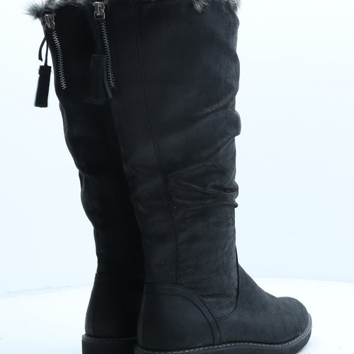 Avenue Womens Black Synthetic Bootie Boot UK 6