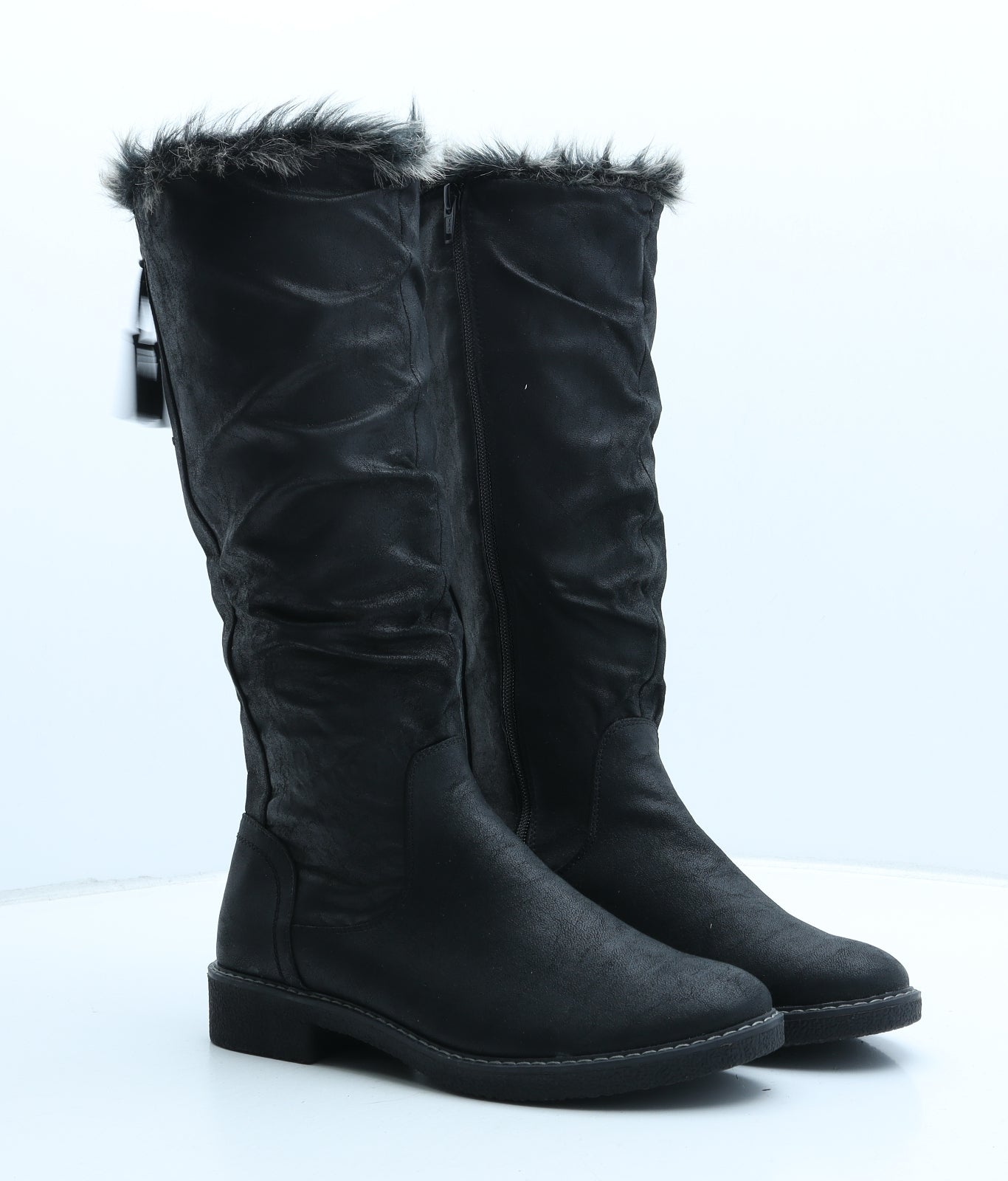 Avenue Womens Black Synthetic Bootie Boot UK 6